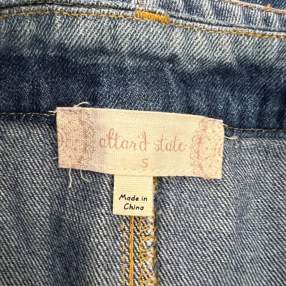 NWT Altar'd State Blue Two-Tone Jean/Denim Mini Skirt - SIZE S - Picture 8 of 10